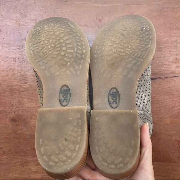 Sofft Leather Nalda Slingback Peep Toe Perforated Cut Out Sandals Bootie Sz 8 - Picture 4 of 7